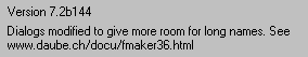 Version indication in FrameMaker