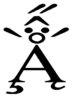 [Logo of the NLA group: an upper case A with lots of accents above and below creating the impression of a human figure. This logo was developed by Alain LaBonté. The copyright is with him.]